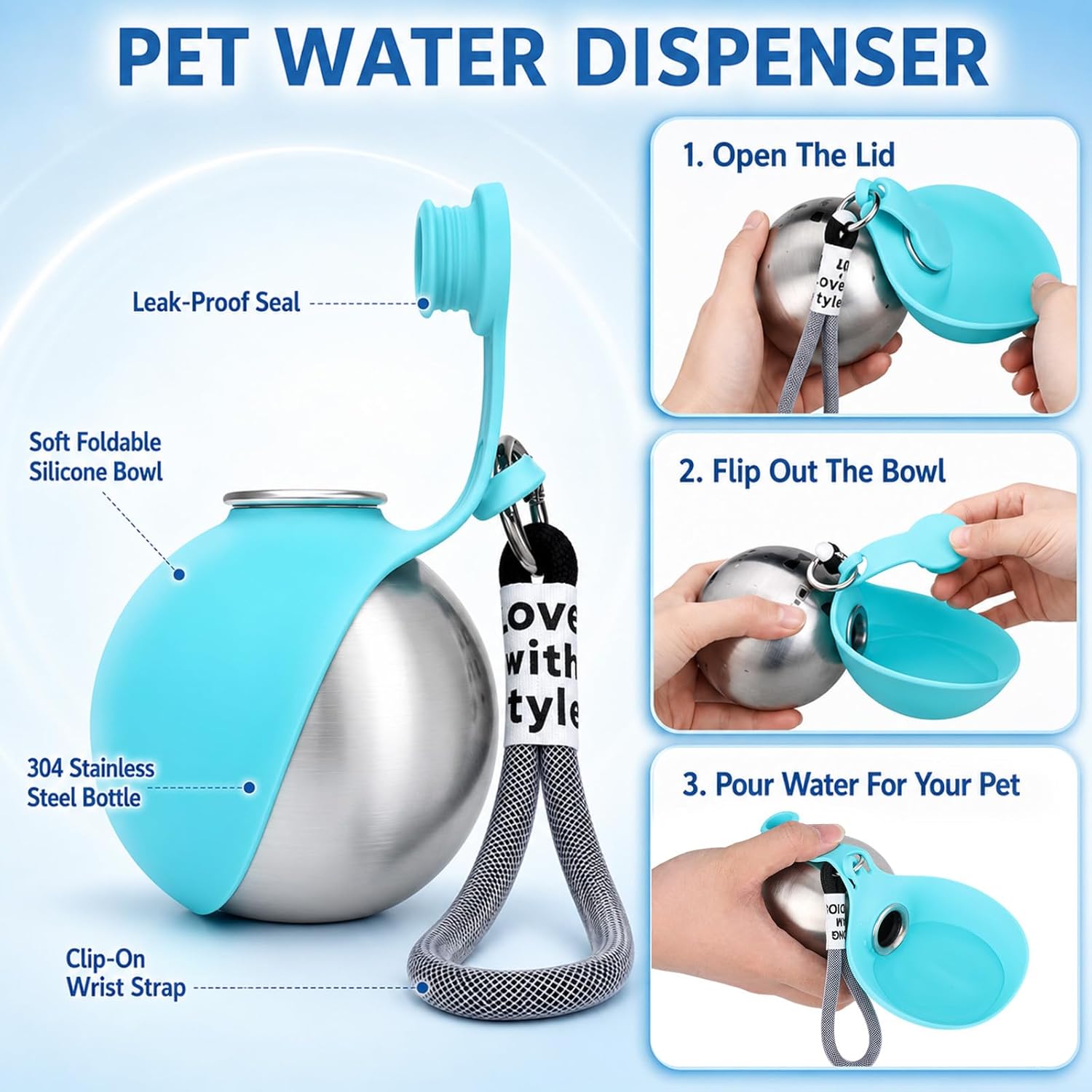 Bouteille d'eau portable pour  - Pet Supplies Hours avis et prix